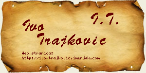 Ivo Trajković vizit kartica